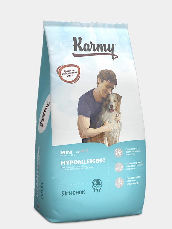 Сухой корм KARMY Hypoallergenic Mini "Ягненок" для собак мелких пород, 10 кг
