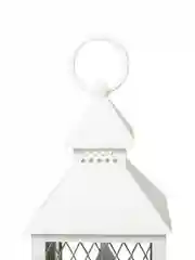 Декоративный фонарь со свечкой Neon-Night, белый корпус, 10,5х10,5х24 см, теплый белый