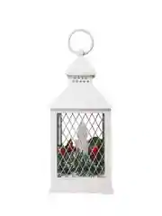 Декоративный фонарь со свечкой Neon-Night, белый корпус, 10,5х10,5х24 см, теплый белый