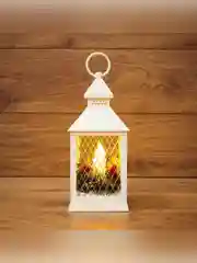 Декоративный фонарь со свечкой Neon-Night, белый корпус, 10,5х10,5х24 см, теплый белый