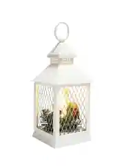 Декоративный фонарь со свечкой Neon-Night, белый корпус, 10,5х10,5х24 см, теплый белый