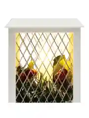 Декоративный фонарь со свечкой Neon-Night, белый корпус, 10,5х10,5х24 см, теплый белый