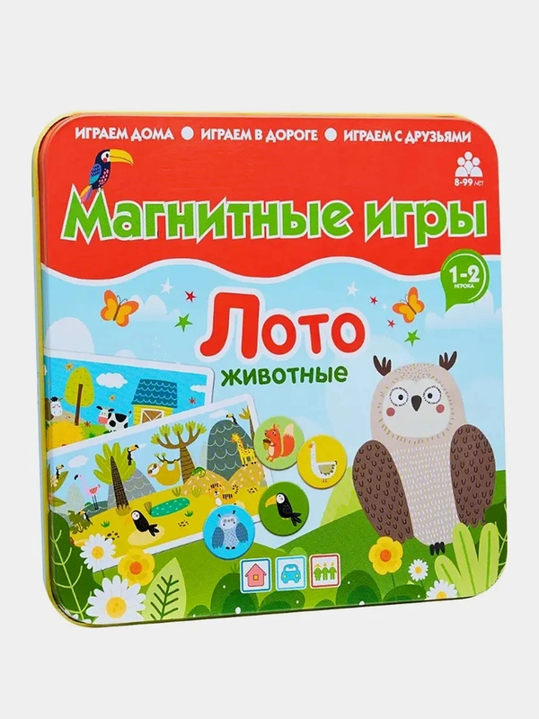 Игра магнитная Бумабарам "Лото. Животные"