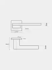 Ручка дверная на цинковом основании ABRISS R21.180 MBP (Черный матовый) для дверей