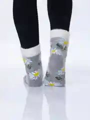Синий носки женские, теплые, шерстяные, вязаные, зимние, термоноски, подарок на новый год