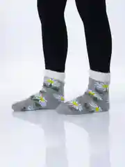 Синий носки женские, теплые, шерстяные, вязаные, зимние, термоноски, подарок на новый год