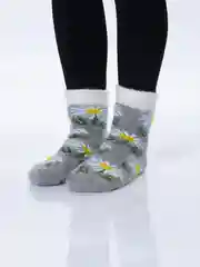 Синий носки женские, теплые, шерстяные, вязаные, зимние, термоноски, подарок на новый год