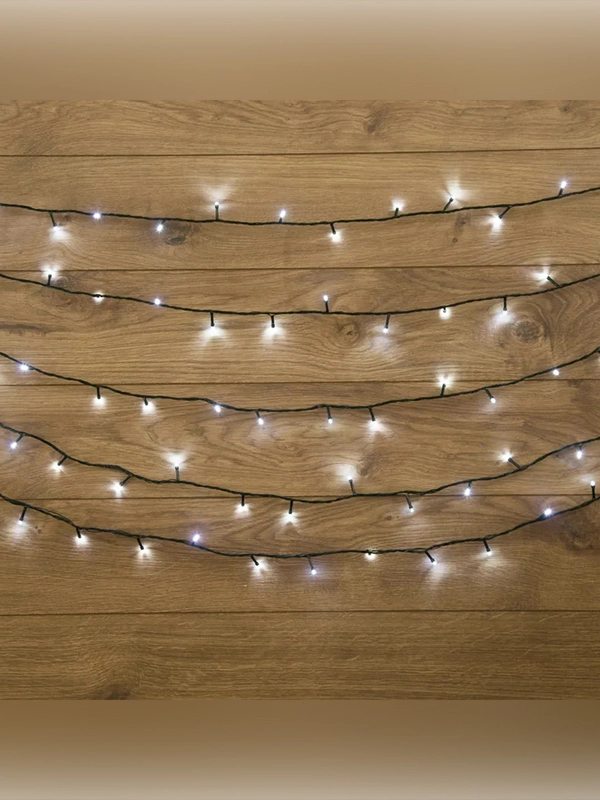 Гирлянда Твинкл, 80 LED белые, не соединяется, 10 м