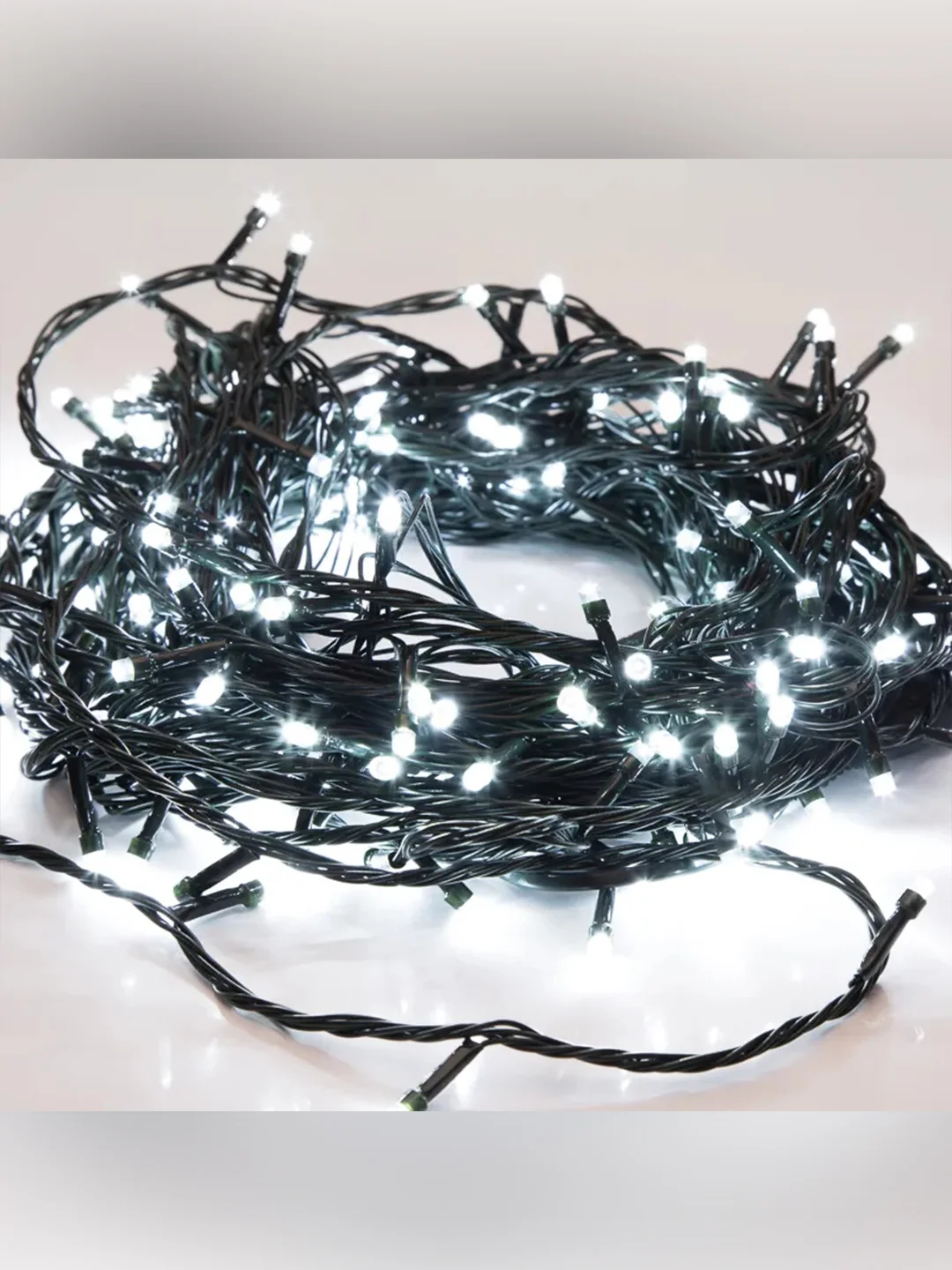 Гирлянда Твинкл, 80 LED белые, не соединяется, 10 м