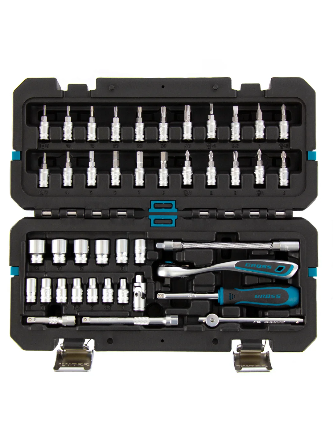 Набор инструментов 42 предмета, 120 зубьев, CrV, 1/4", GROSS, 14146