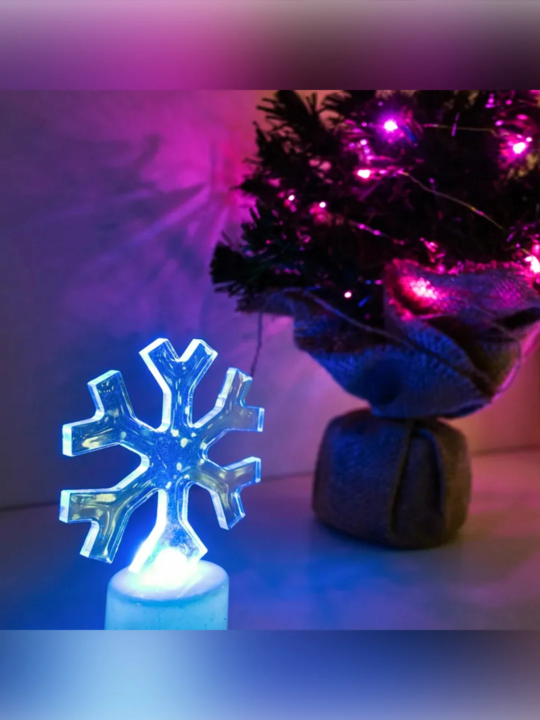 Фигура Neon-Night Снежинка, светодиодная, на подставке, RGB