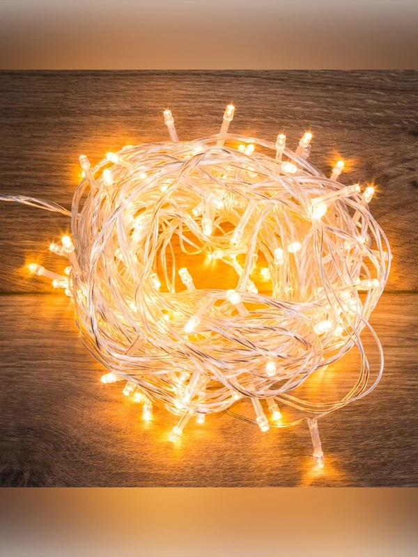 Гирлянда Твинкл Neon-Night, прозрачный ПВХ, 120 LED, теплый белый, не соединяется, 15 м