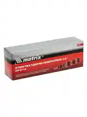 Отвертка ударно-поворотная 1/2, набор бит, 6 шт, пластиковый бокс, MATRIX, 11575