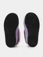 Сиреневый чуни-тапочки для девочек вязаные Soft Slippers, утепленные экомехом