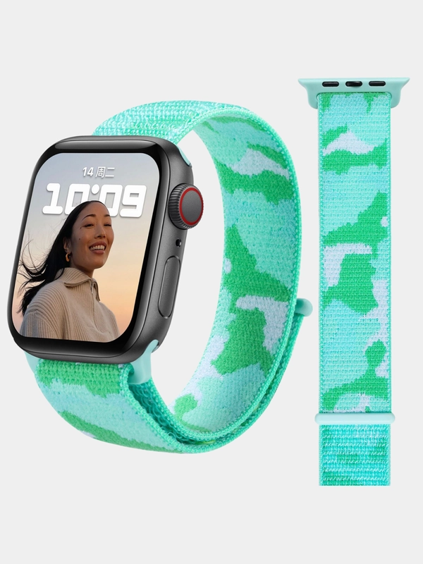Нейлоновый ремешок Apple Watch series 4 5 6 7, 38 40 41 42 44 45 49 мм браслет эппл ватч