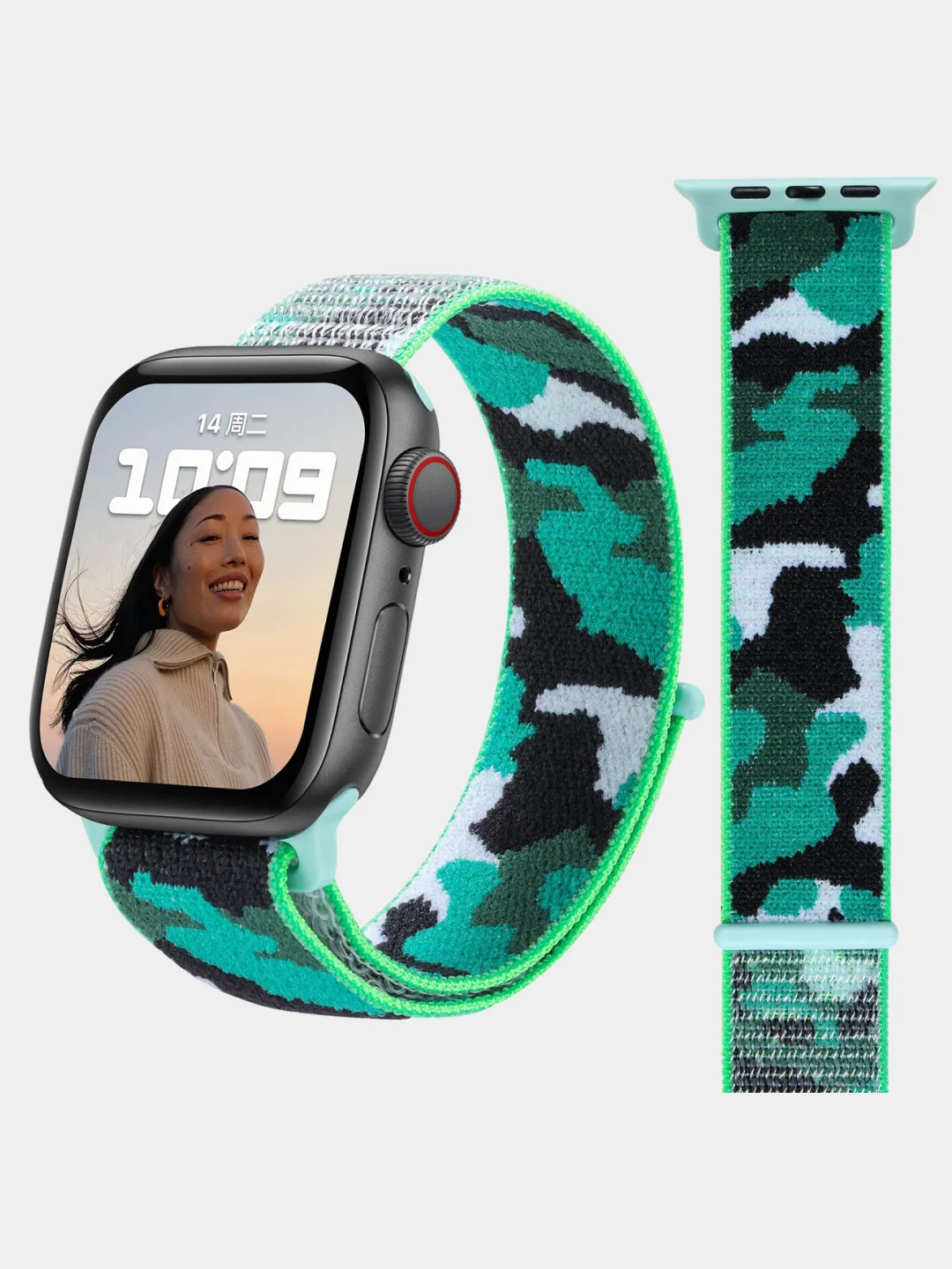 Морской нейлоновый ремешок Apple Watch series 4 5 6 7, 38 40 41 42 44 45 49 мм браслет эппл ватч
