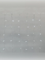Занавес Neon-Night, прозрачный ПВХ, IP44, мерцающий, 300LED белые, 15 нитей, 20 LED, 2х3 м