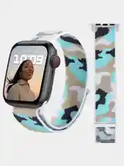 Серый нейлоновый ремешок Apple Watch series 4 5 6 7, 38 40 41 42 44 45 49 мм браслет эппл ватч