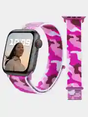 Фиолетовый нейлоновый ремешок Apple Watch series 4 5 6 7, 38 40 41 42 44 45 49 мм браслет эппл ватч
