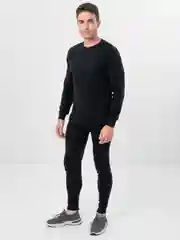 Черный термобелье мужское, нательное, с начесом