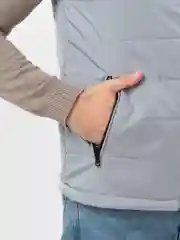 Серый металлик мужская жилетка