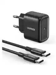 Сетевое зарядное устройство Ugreen CD250 (50581) USB-C 25W PD Charger+C-C 2M Cable EUBlack