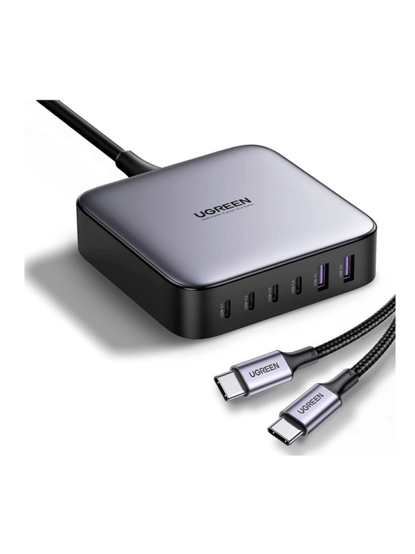 Сетевое зарядное устройство Ugreen CD271 (40914) Nexode 200W 2*USB-A+ 4*USB-C Gray