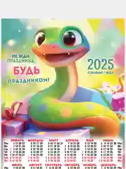 Бронзовый календарь листовой настенный на 2025 год А2, 10 видов
