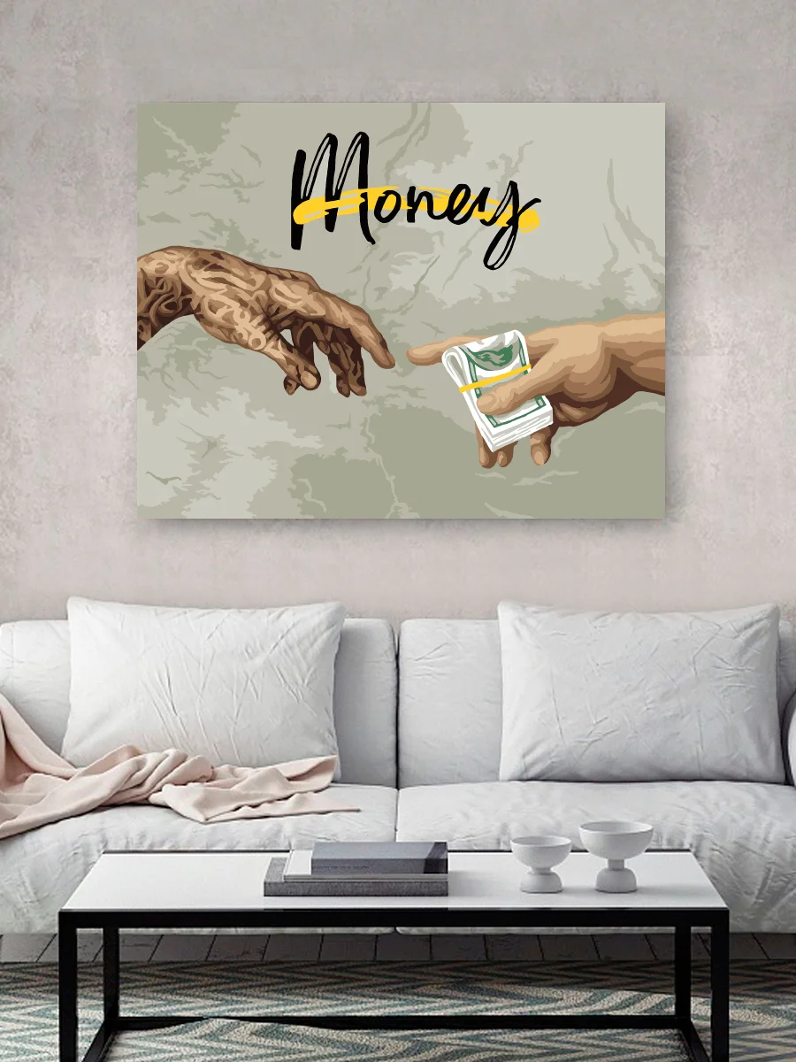 Money Деньги Картина по номерам на холсте с подрамником, 40 х 50, "Hobby Paint"