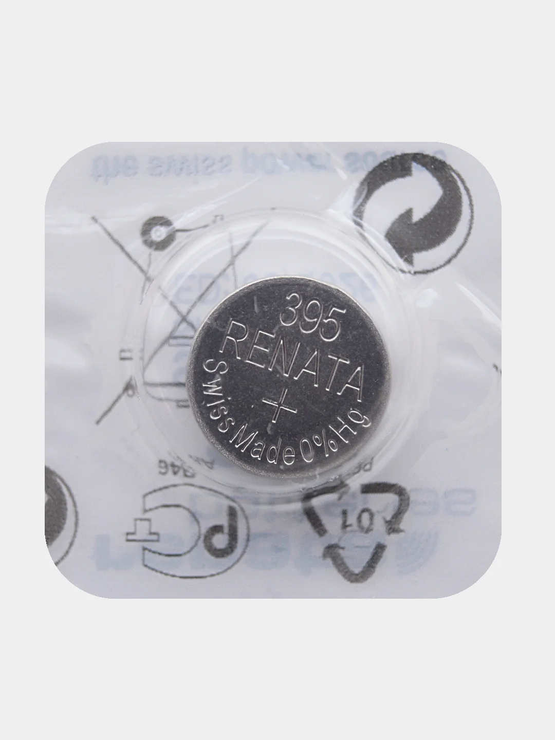 Батарейка Renata 395 (SR927SW, V395), 1.55V, 55 mAh, Швейцария, 1 штука