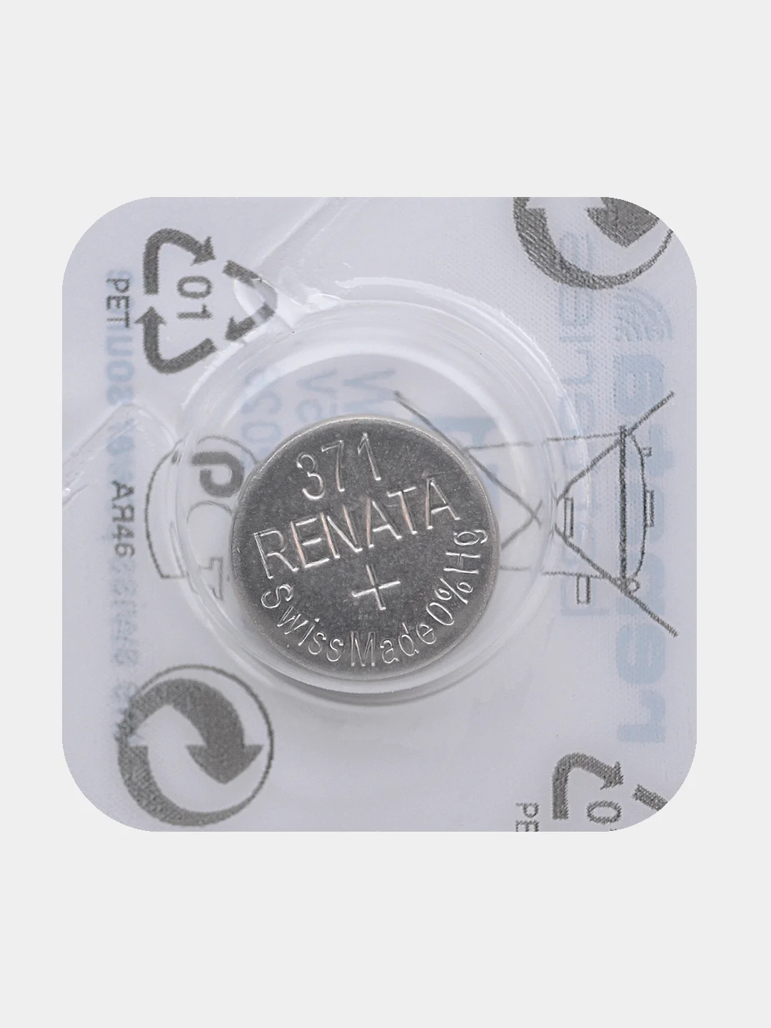 Батарейка Renata 371 (SR920SW, V371), 1.55V, 40 mAh, Швейцария, 1 штука