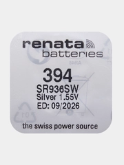 Батарейка Renata 394 (SR936SW, V394), 1.55V, 84 mAh, Швейцария, 1 штука