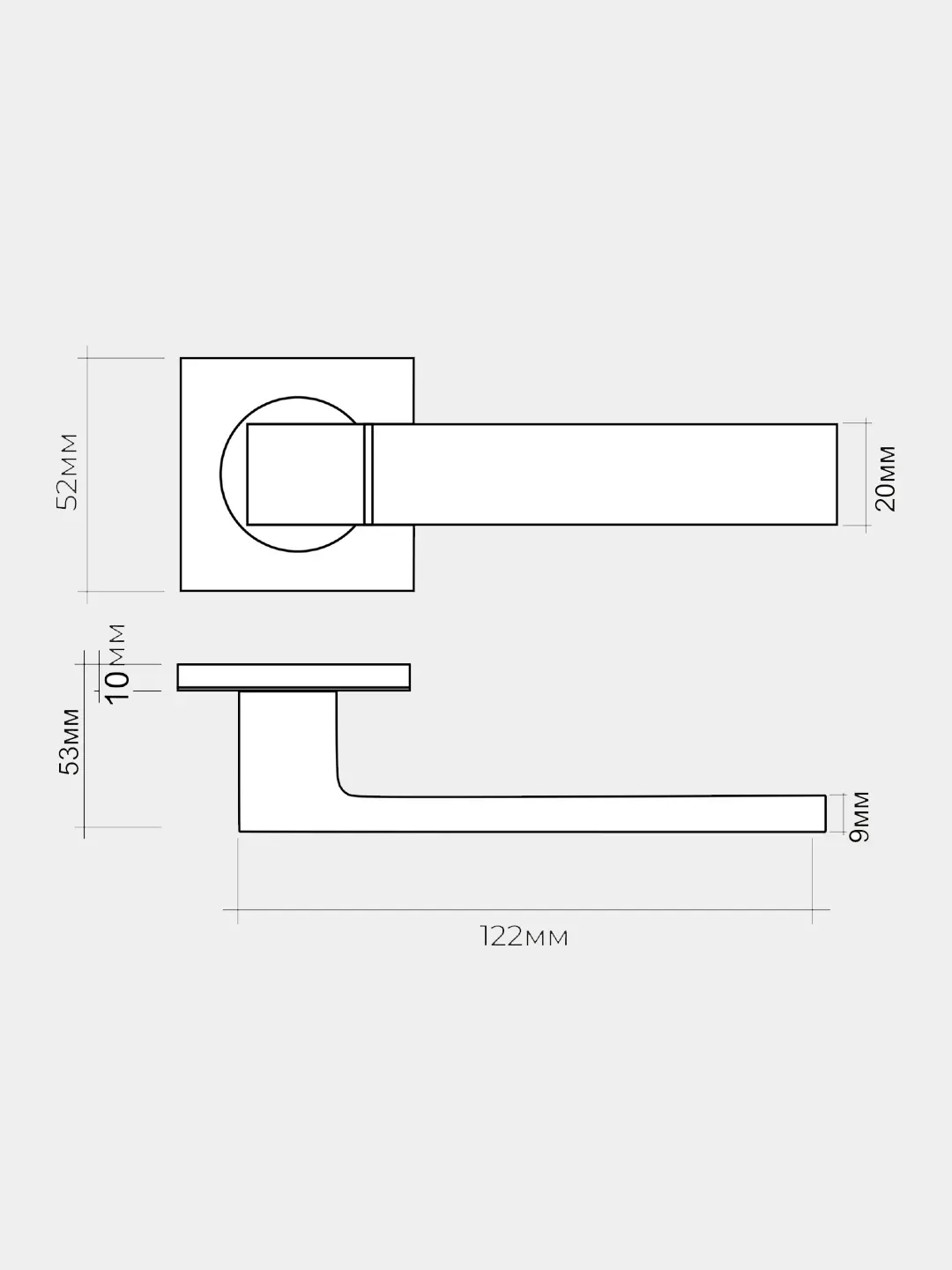 Серебряный ручка дверная Vettore R06.081 SN/CP (сатин/хром) для входных и межкомнатных дверей
