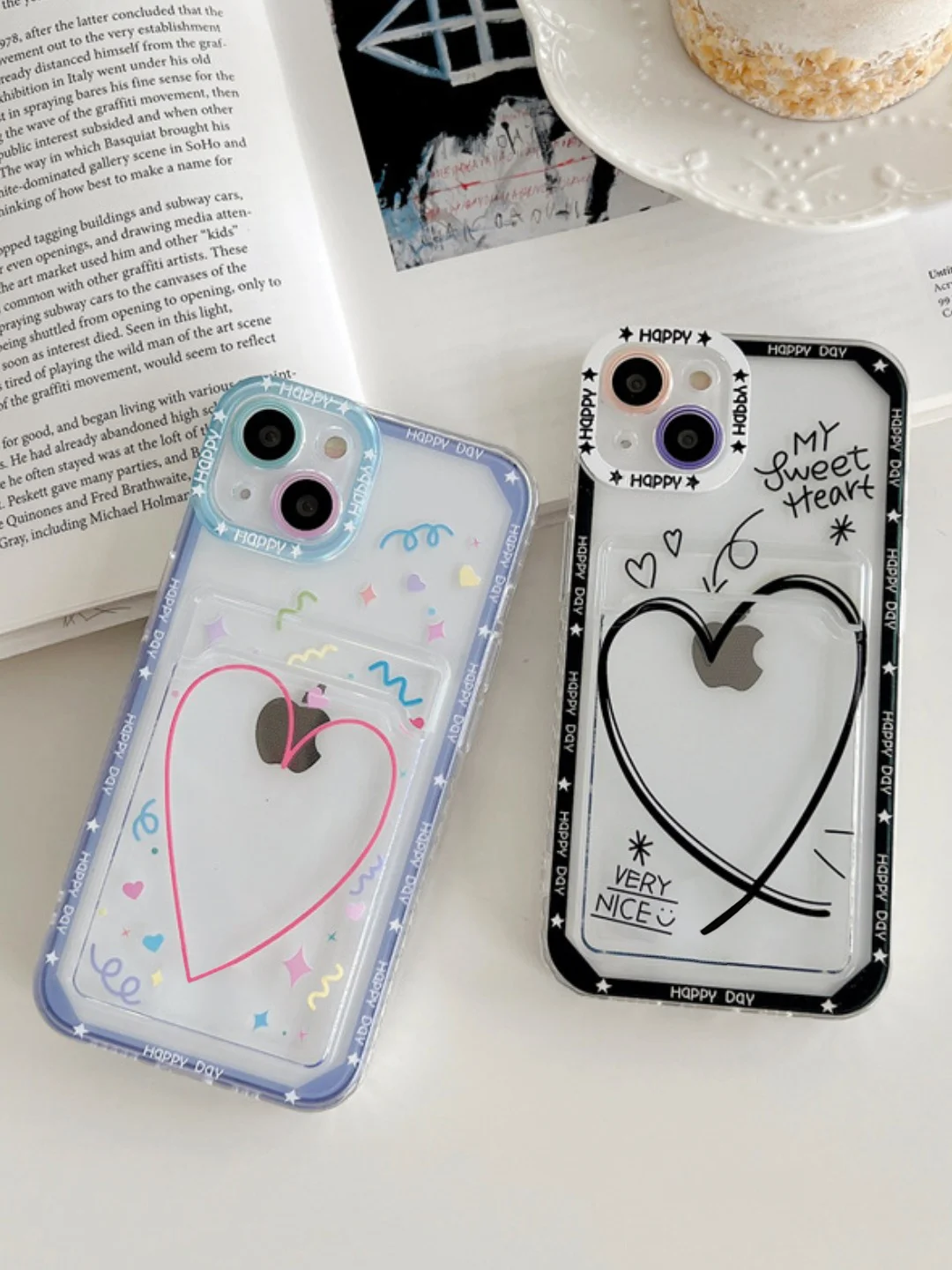 Чехол с карманом для карт iPhone X,Xr,11,12,13,14,15,Pro,Max,айфон,kpop,прозрачный,силикон