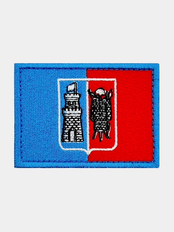 Нашивка шеврон на одежду флаг Ростов-на-Дону, на липучке
