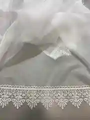Зеленый тюль короткий с бахромой