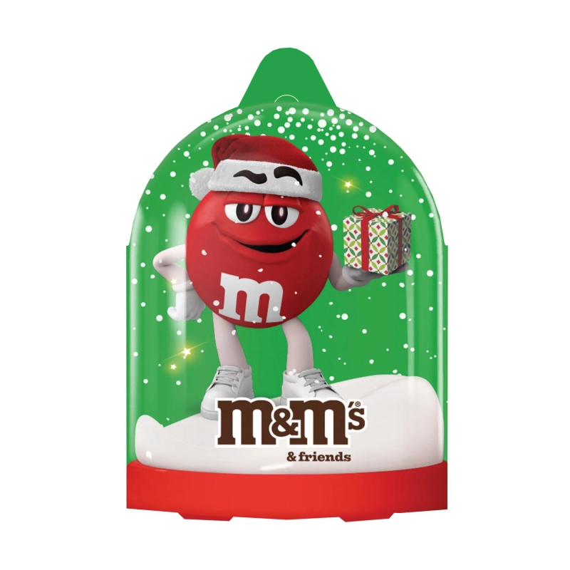 Сладкий подарок M&M's & Friends Елочная игрушка на Новый Год, набор конфет M&M's, Skittles 60г