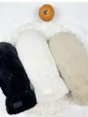 Варежки меховые пушистые, подарок на новый год