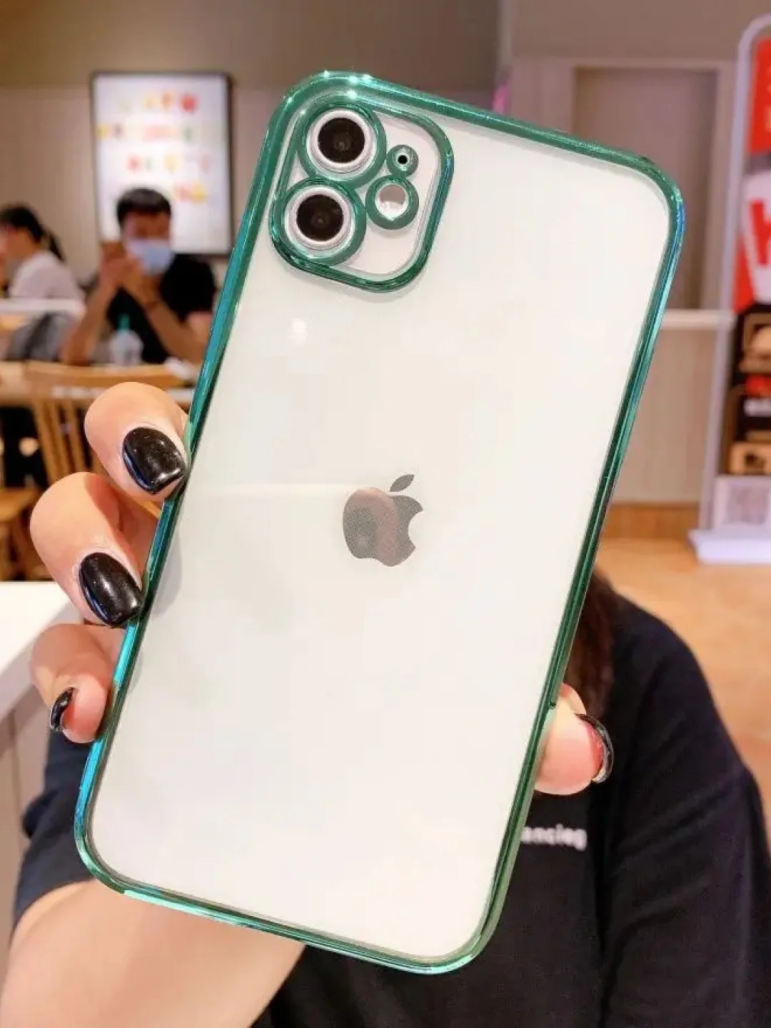 Зеленый чехол для iPhone 13 Pro Max силиконовый айфон про макс прозрачный