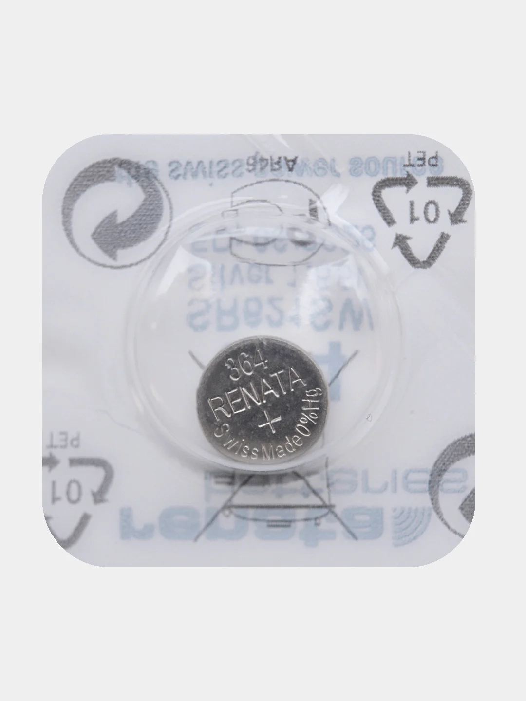 Батарейка Renata 364 (SR621SW, V364), 1.55V, 20 mAh, Швейцария, 1 штука