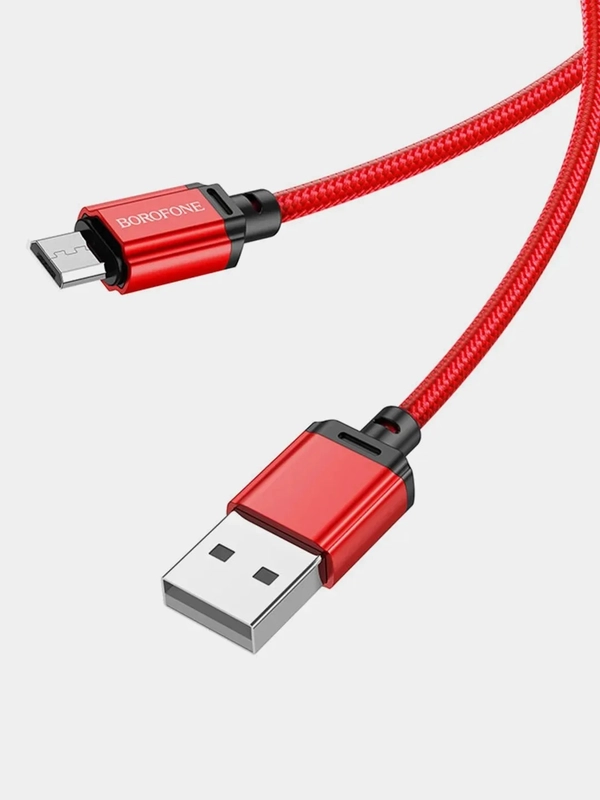 Кабель BOROFONE BX87 для iPhone и Android, Micro-USB/Type-C/Lightning, в тканевой оплетке