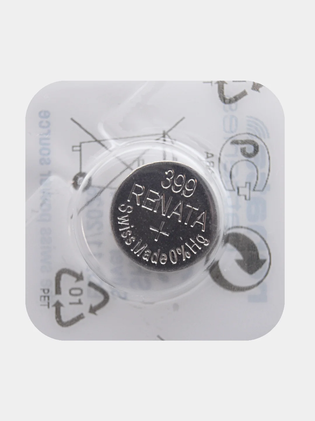 Батарейка Renata 399 (SR927W, V399), 1.55V, 55 mAh, Швейцария, 1 штука
