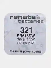 Батарейка Renata 321 (SR616SW, V321), 1.55V, 14.5 mAh, Швейцария, 1 штука