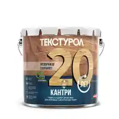 Текстурол Кантри, Кроющий антисептик-краска для дерева, Белый (база А), 2,7 л