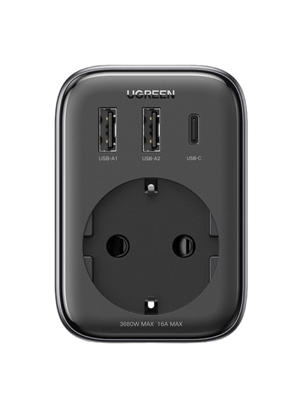 Сетевое зарядное устройство Ugreen CD314 (90613) DigiNest Outlet Extender Black