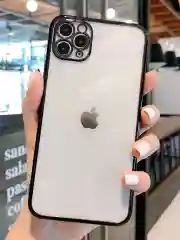 Черный чехол для iPhone 13 Pro Max силиконовый айфон про макс прозрачный