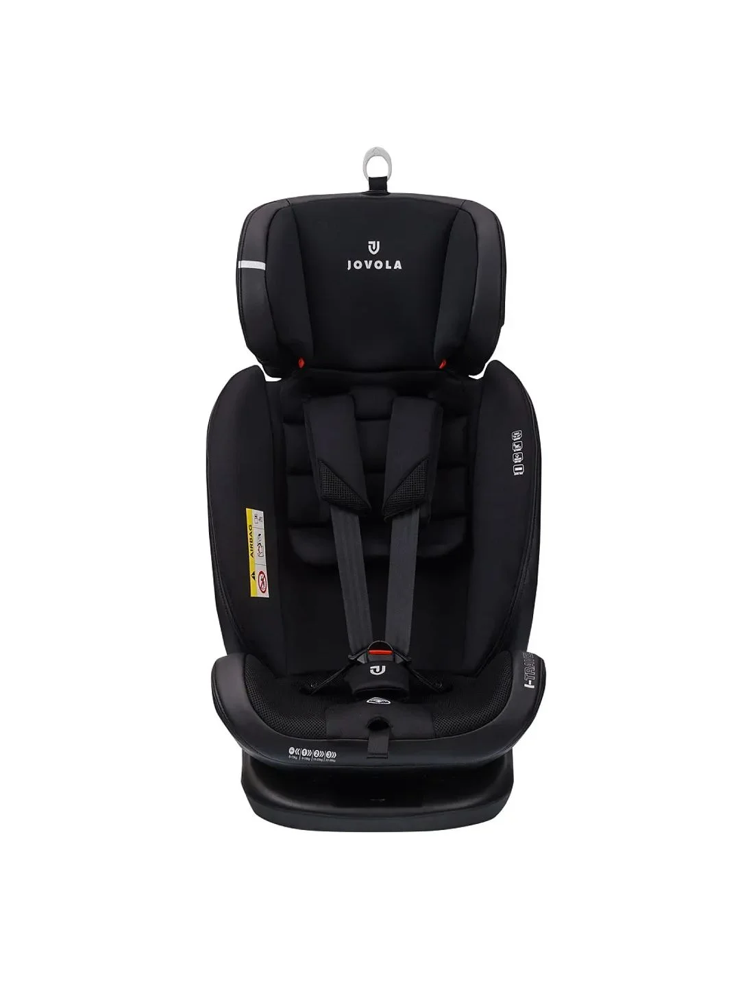 Черный автокресло детское Jovola I-Travel ST-3 Isofix растущее, поворотное, 0-36 кг.
