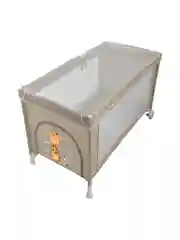 Бежевый манеж кровать детский JOVOLA AMICO BP01P, для новорожденных, складной, 1 уровень