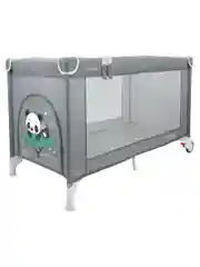Серый манеж кровать детский JOVOLA AMICO BP01P, для новорожденных, складной, 1 уровень