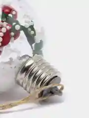 Зеленый елочный шар с подсветкой на батарейках, новогоднее украшение на елку